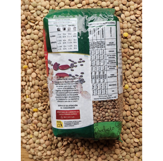 Brązowa soczewica ekologiczna z Hiszpanii Pardina BIO 500 g